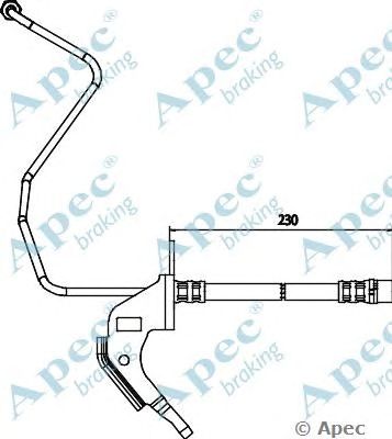 APEC BRAKING hos3707 -  Тормозной шланг